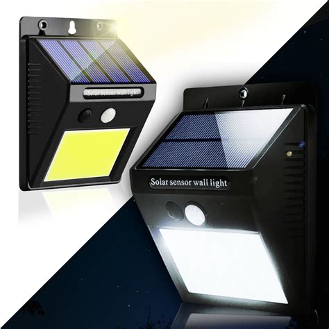 LAMPA SOLARNA LED COB Z CZUJNIKIEM RUCHU I ZMIERZCHU LAMPKA ŚCIENNA