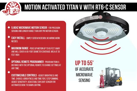 240 Watt Titan 5 LED High Bay UFO With Motion Sensor 35 300 Lumen