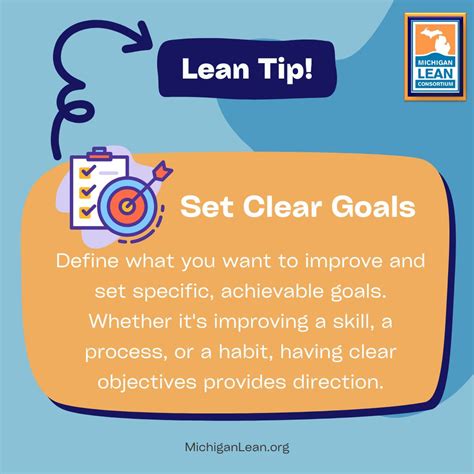 set clear goals  lean michigan lean consortium posted