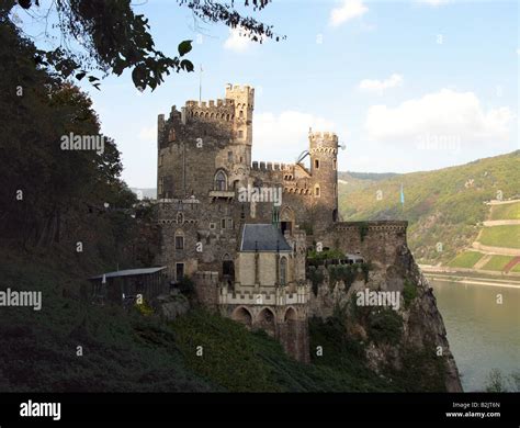 architecture, castles, Germany, Rhineland-Palatinate, Rheinstein Castle ...