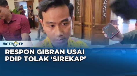 Xinwen Begini Respon Gibran Soal PDIP Tolak Sirekap YouTube