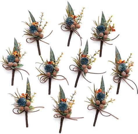 Amazon Ling S Moment Boutonniere For Men Pcs Groomsmen Guest