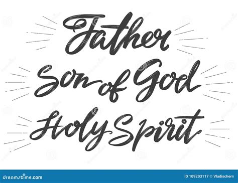 Father, Son of God, Holy Spirit, Holy Trinity, Calligraphy Lettering ...