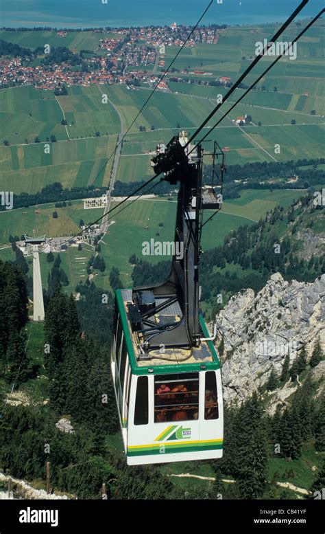 Germany Bavaria Fussen The Tegelbergbahn Cable Car Stock Photo Alamy