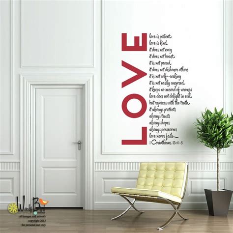 Love is patient wall art Vinyl Wall Decal Sticker Art