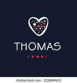 Thomas Calligraphy Male Name Vector Illustration Stock Vector (Royalty ...