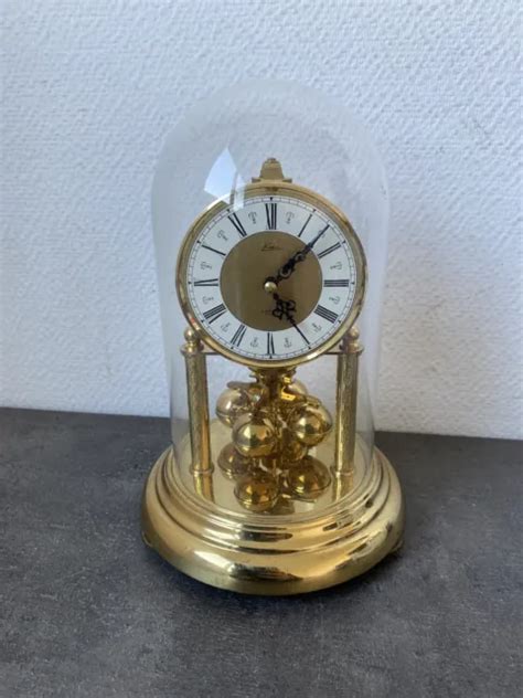 Ancienne Pendule Lancel Paris Kern Sous Cloche Verre Boule Mecanique