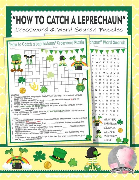 How To Catch A Leprechaun Activities Wallace Crossword Puzzle And Word