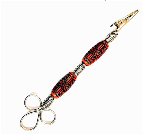 Newsweet Caribbean Wetched Tibetan Beads Roach Clip 6 Hand