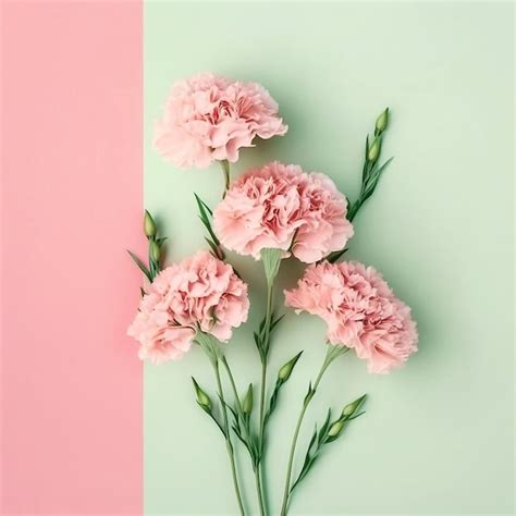 Premium Ai Image Ai Generated Pink Carnation Flowers Mothers Day