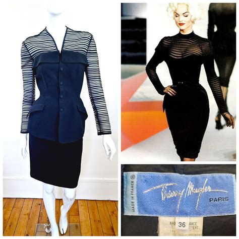 Thierry Mugler Panel Shadow A/W 1995 Couture Cirque D'hiver Stripped