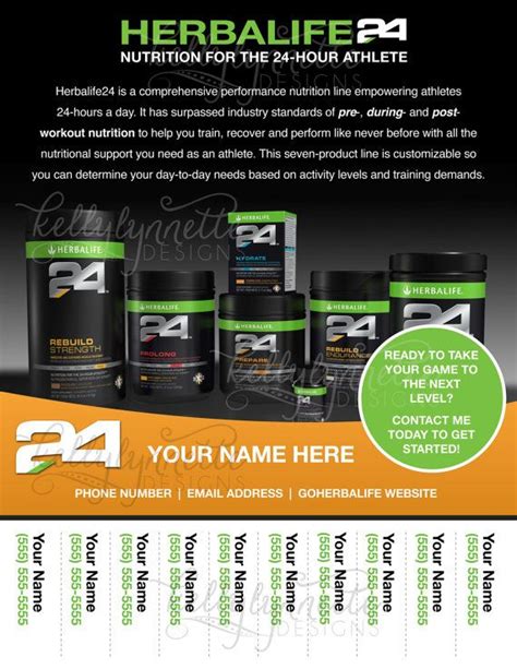 Custom Print Ready Herbalife Products Contact Flyer Gezondheid En