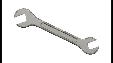 Practice Drawing Fusion360 Making A 3d Spanner Youtube