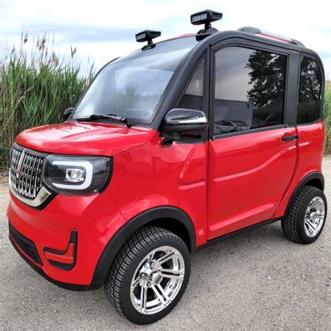 Le Coco Coupe Red Electric Golf Car Small Lsv Low Speed Vehicle Golf