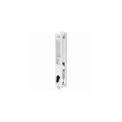 Prime Line C 1226 Sliding Patio Door Latch Flush Mounted White Diecast 7 14 In