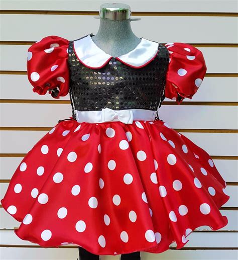 Vestido Mimi Mouse Talla 8 Rojo Minnie Ratona Mallas Orejas 400 00