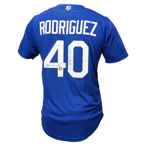 Henry Rodríguez El Matatán Azul Blue Jersey Autographed Tigres del