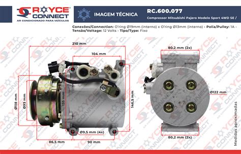 Compressor Mitsubishi Pajero Modelo Sport Wd Se Msc C G At