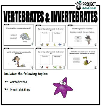 Vertebrates And Invertebrates Boom Cards Distance Learning TpT