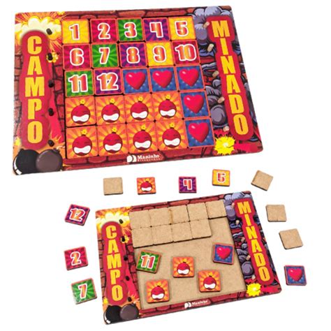 A Figura Ilustra Uma Partida De Campo Minado - Campo Minado - Castelarte - Brinquedos Educativos, Pedagógicos e ...