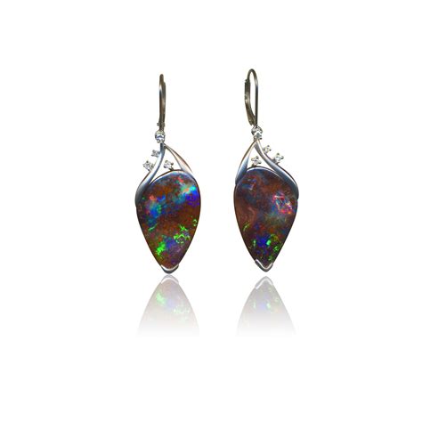 Aggregate Australian Black Opal Earrings Best Seven Edu Vn