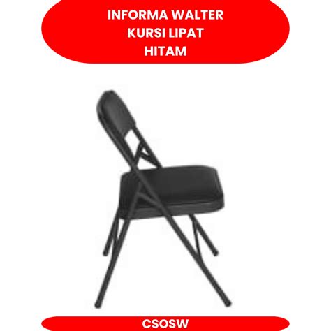 Jual Informa Walter Kursi Lipat Hitam Folding Chair Shopee Indonesia