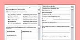 Present Continuous Tense Worksheet KSSR Teacher Made