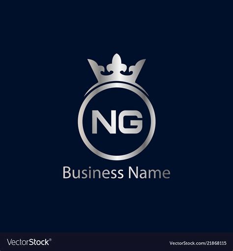 Initial letter ng logo template design Royalty Free Vector