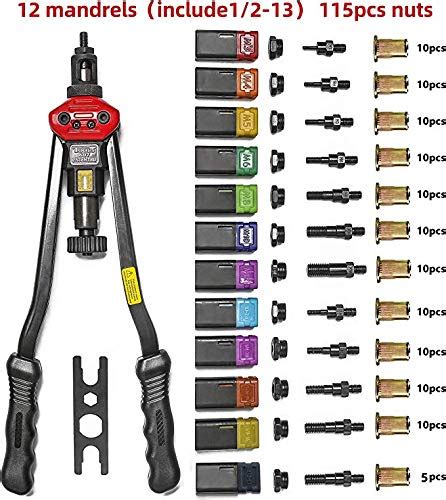 Rzx Rivet Nut Tool Hand Blind Riveter Rivnut Riveting Tools With