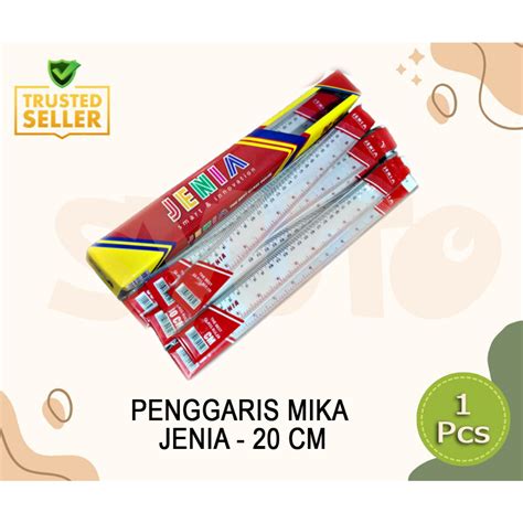 Jual Penggaris Garisan Ruler Plastik JENIA 20cm Shopee Indonesia