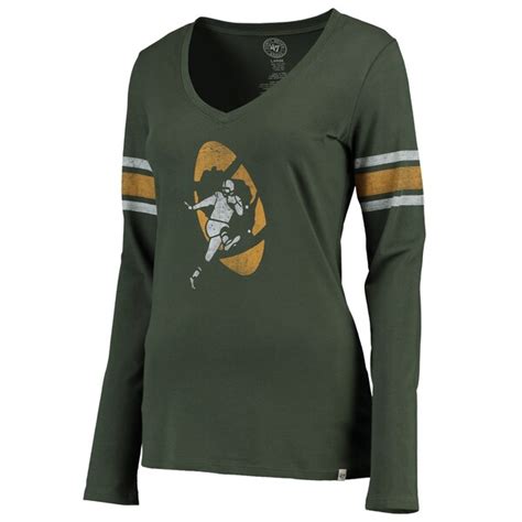 Women's Green Bay Packers '47 Brand Green Homerun Long Sleeve T-Shirt - NFLShop.com