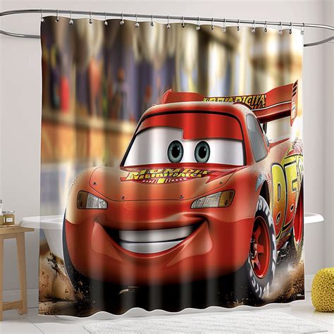 Adorable Pixarstyle Car Character Resembling Mcqueen From Cars Movie