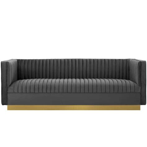 Modway Sanguine Vertical Channel Tufted Performance Velvet Sofa