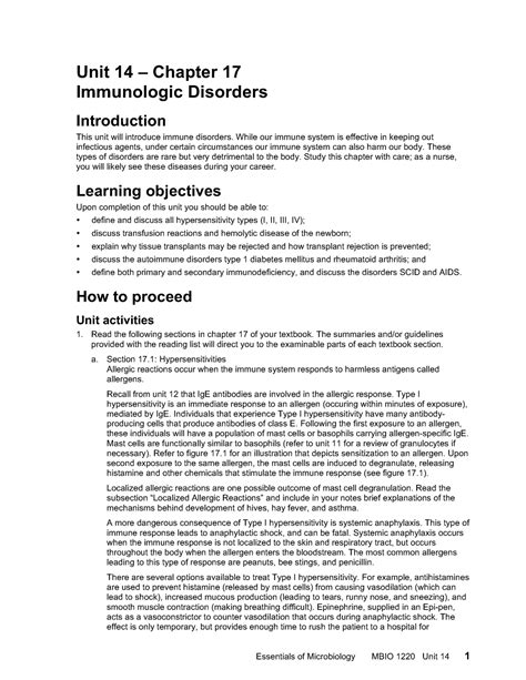 Unit Th Ed Essentials Of Microbiology Mbio Unit Unit