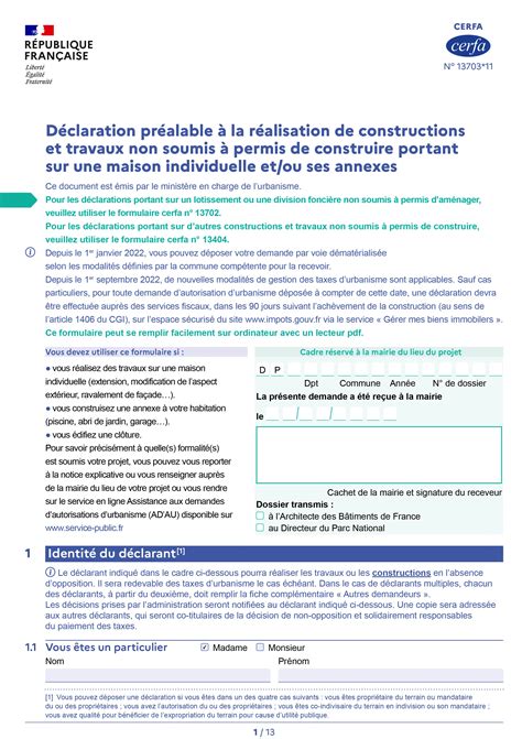 Déclaration préalable ou permis de construire abri de jardin