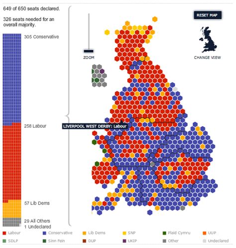 Uk General Election Interactive Results Map Via Telegraph