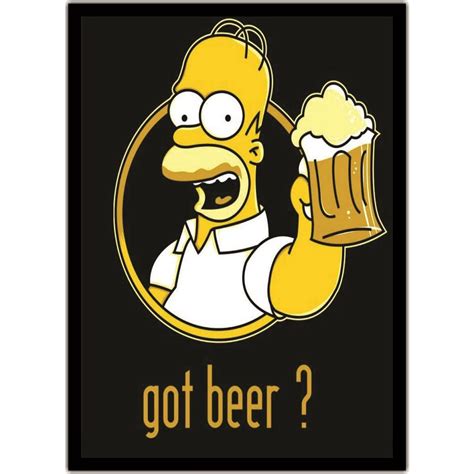 Quadro Decorativo Cerveja Homer Simpson No Shoptime