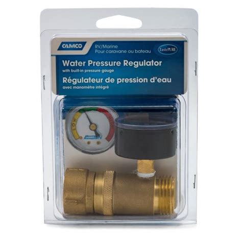 Camco Brass Water Pressure Regulator With Gauge 40063 Blains Farm And Fleet