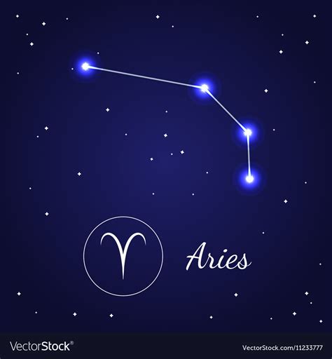 Aries zodiac sign stars on the cosmic sky Vector Image