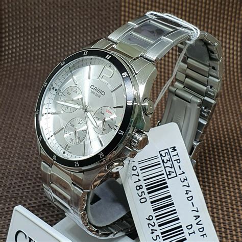 Casio MTP 1374D 7A Analog Stainless Steel Bracelet Quartz Men Casual