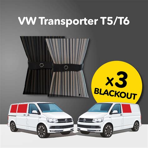 Vw Transporter T5t6 Campervan Curtains Premium Blackout