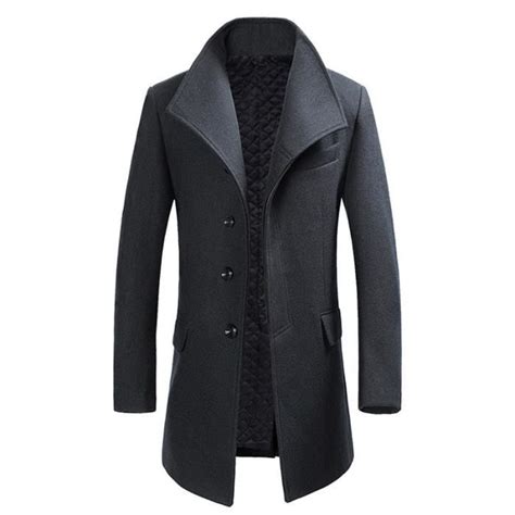 Manteau caban Manteau d hiver en laine épais pour homme coupe vent