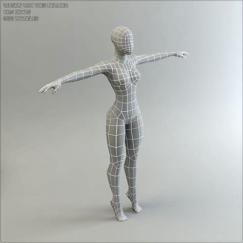 Low Poly Base Mesh Female By Bitgem Docean