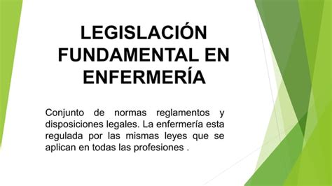 Legislación en Enfermería PPT