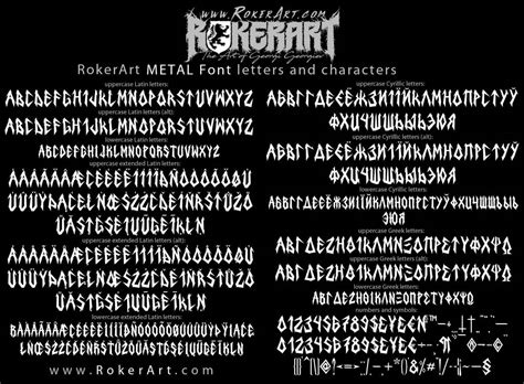 Metal-font-typeface-letters by RokerArtwork on DeviantArt