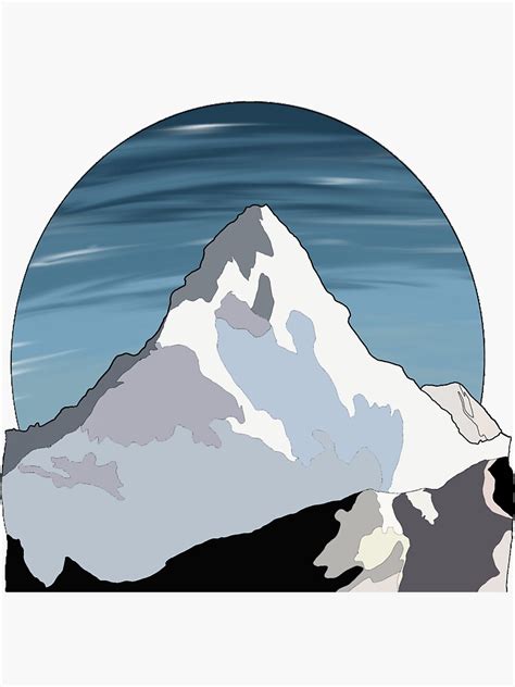 mount everest cartoon sticker  kristeian redbubble