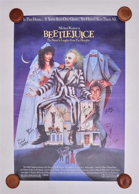 Beetlejuice Cast Autographed Movie Poster Yourpremiermemorabilia