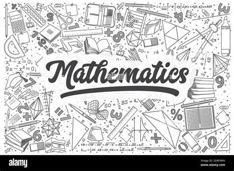 Hand Drawn Mathematics Vector Doodle Set Stock Vector Image Art Alamy