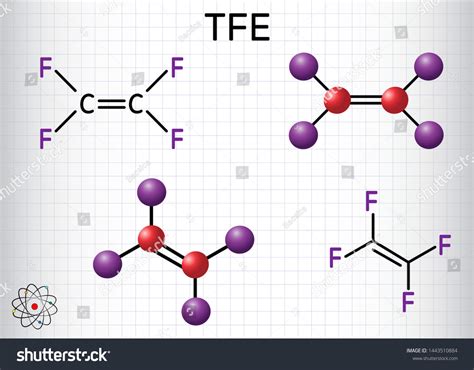 Tetrafluoroethylene Tfe Molecule Monomer Polytetrafluoroethylene Ptfe