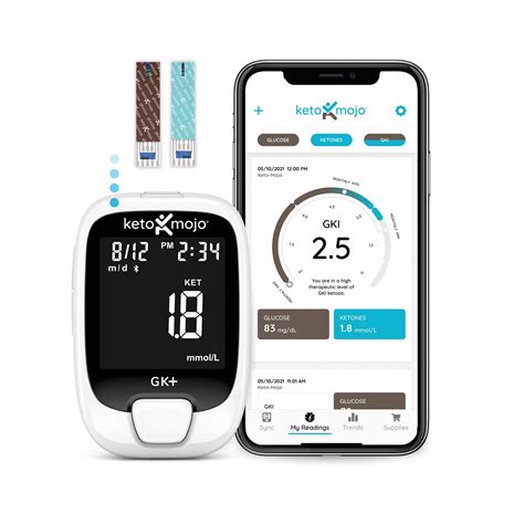 Keto Mojo Gk Blood Glucose Ketone Testing Kit Free App For